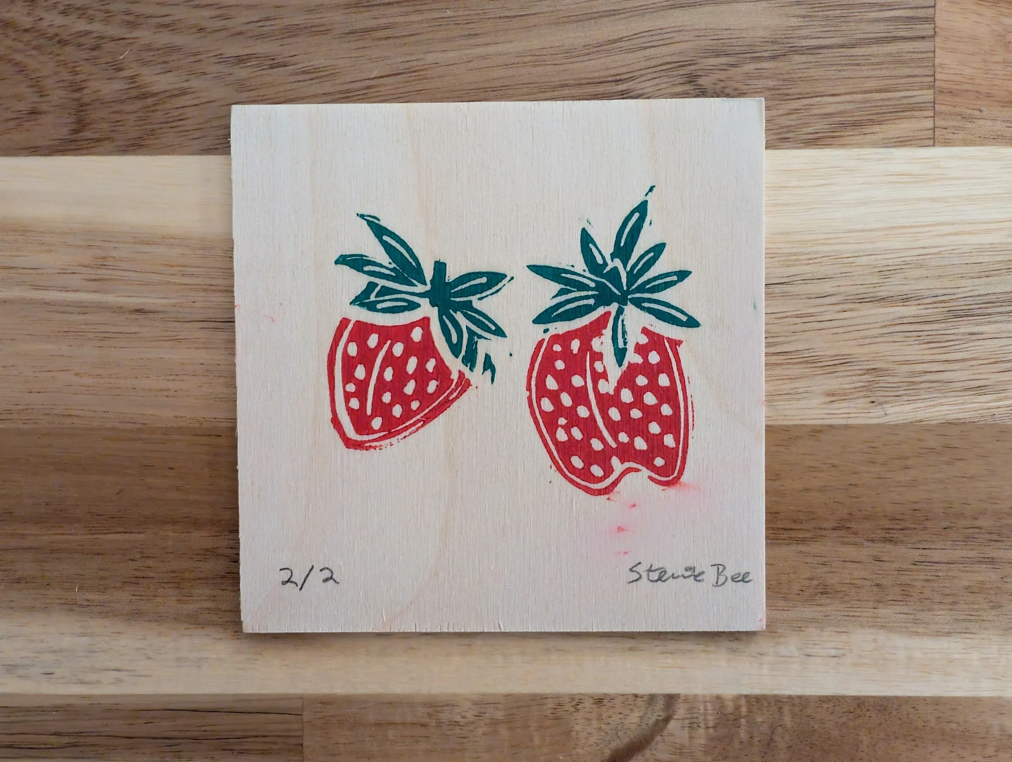 Strawbs (Strawberries) (on Wood) #2